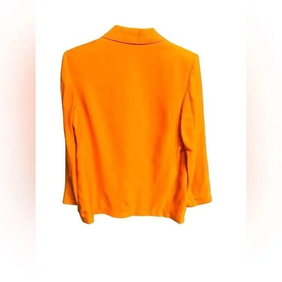 NWT FORTE FORTE Italian single breasted my jacket tangerine blazer size small - Picture 5 of 14